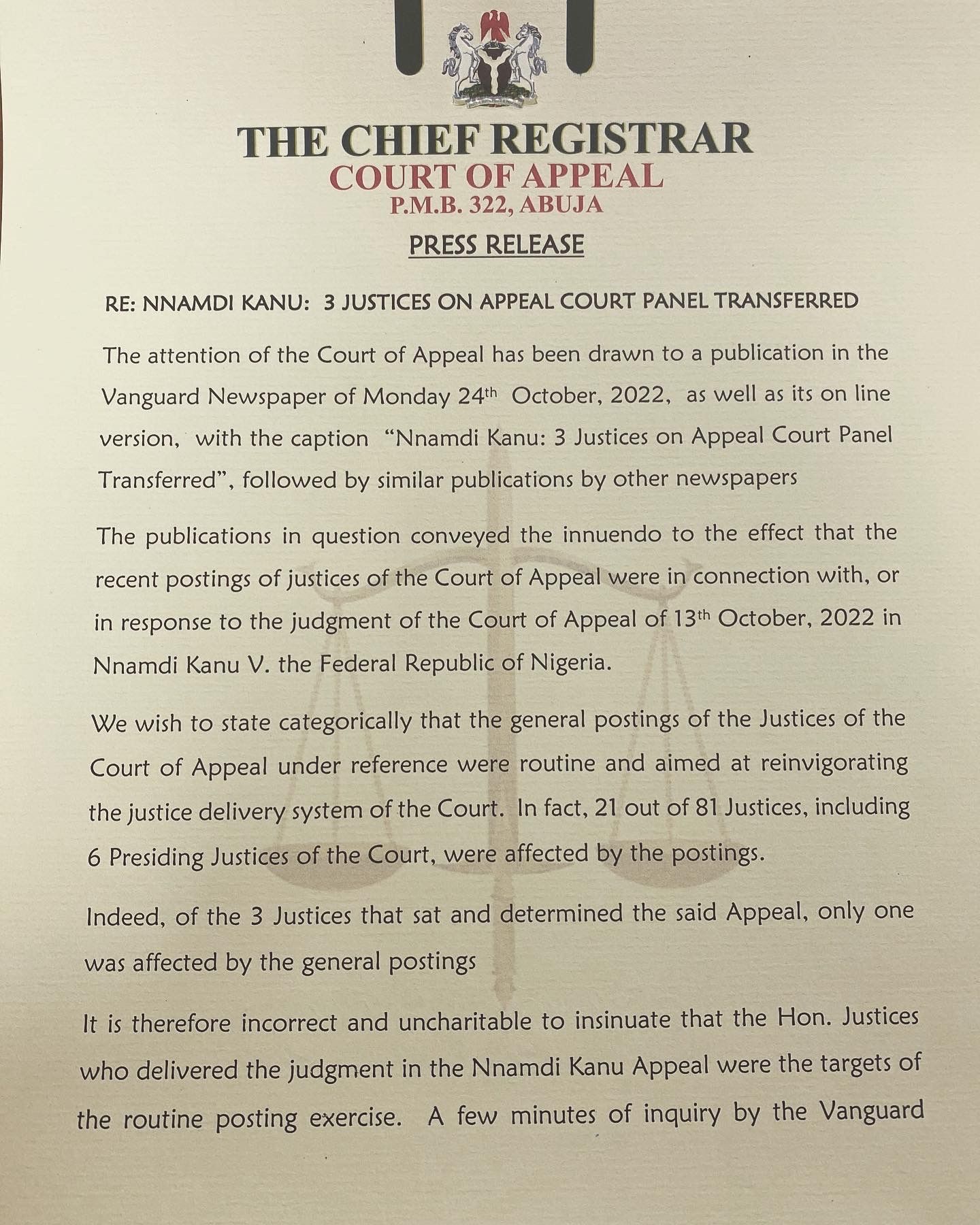 Nigeria Court of Appeal